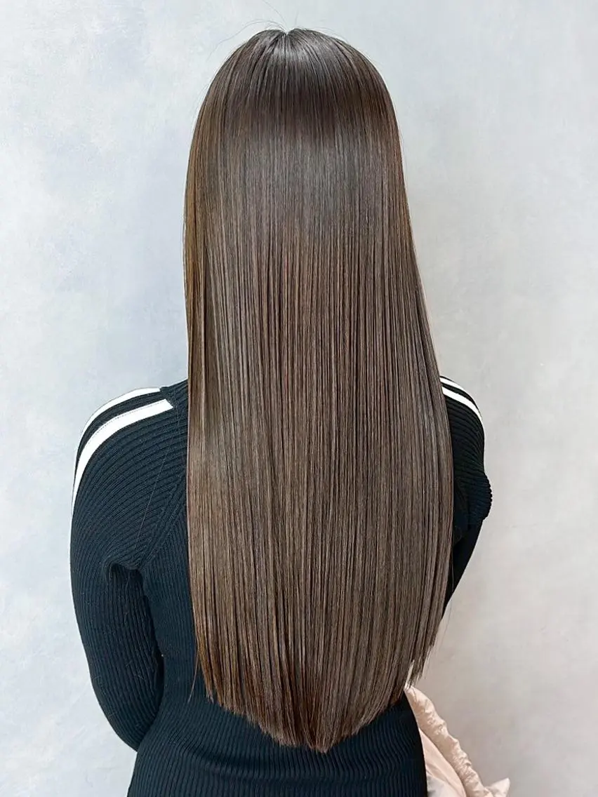セミロング カラー ベージュカラー グレージュ オリーブベージュ 韓国風ヘア カット ヘアカラー トリートメント ITbyALBUM 中野店のヘアスタイル