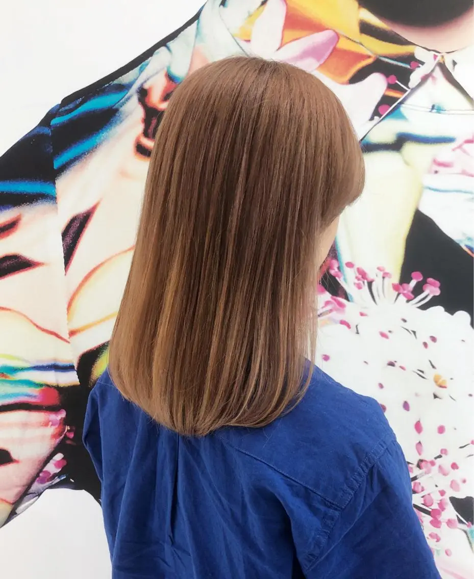 セミロング パーマ セミロングパーマ 趙 英来のヘアスタイル