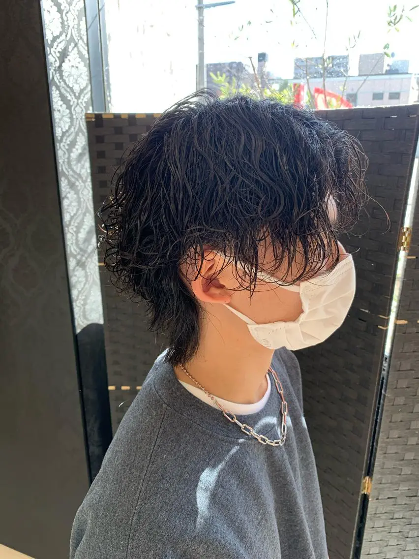ショート パーマ カット パーマ トリートメント 髪質改善/ブリーチ/ メンズパーマ遠藤勇輝のヘアスタイル
