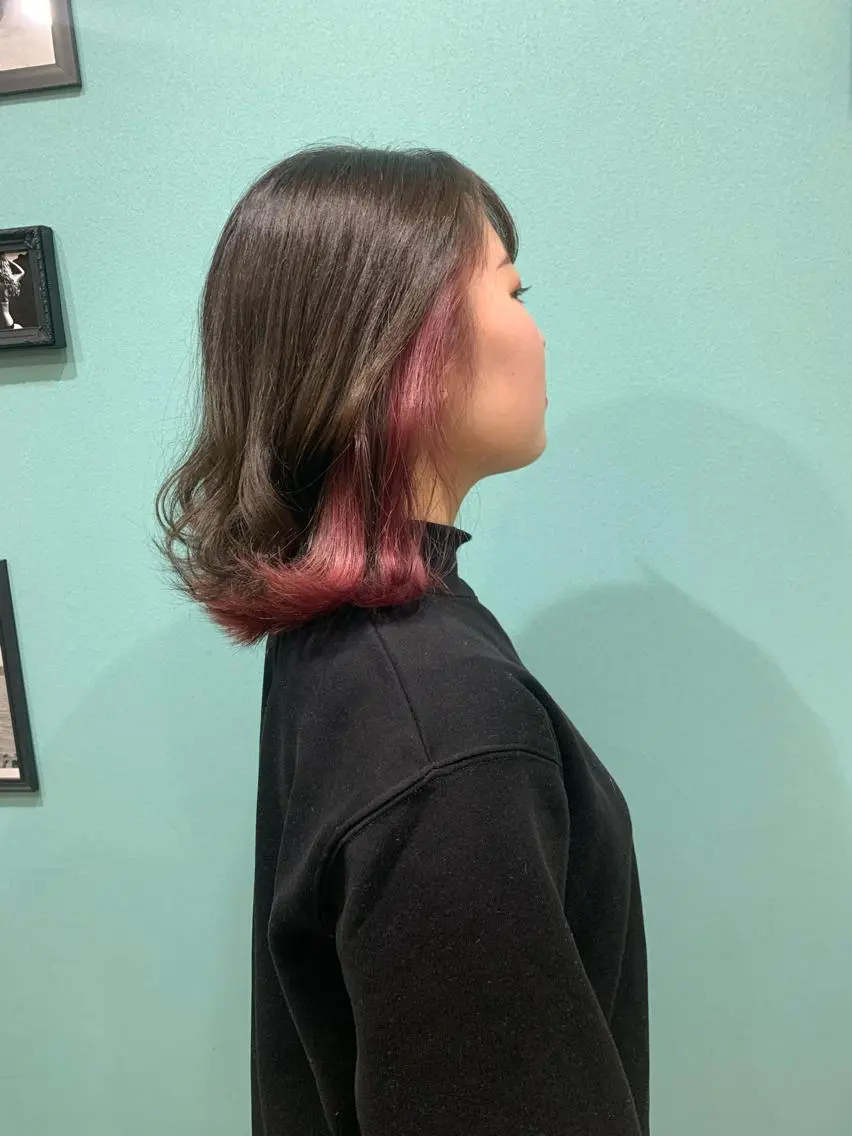 ミディアム カラー パーマ ヘアアレンジ インナーカラー ボブ ヘアカラー nico【代表】 市川 拓也のヘアスタイル