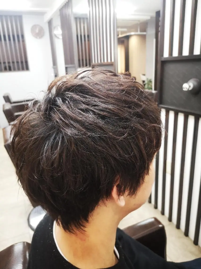 ミディアム メンズ RELATION /メンズ/バーバーのヘアスタイル