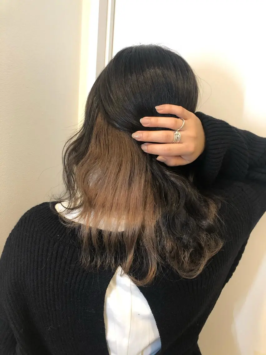 セミロング カラー ヘアアレンジ インナーカラー カット ヘアカラー トリートメント 🧡艶髪/エクステ 🫧🧡YUKI❄️のヘアスタイル
