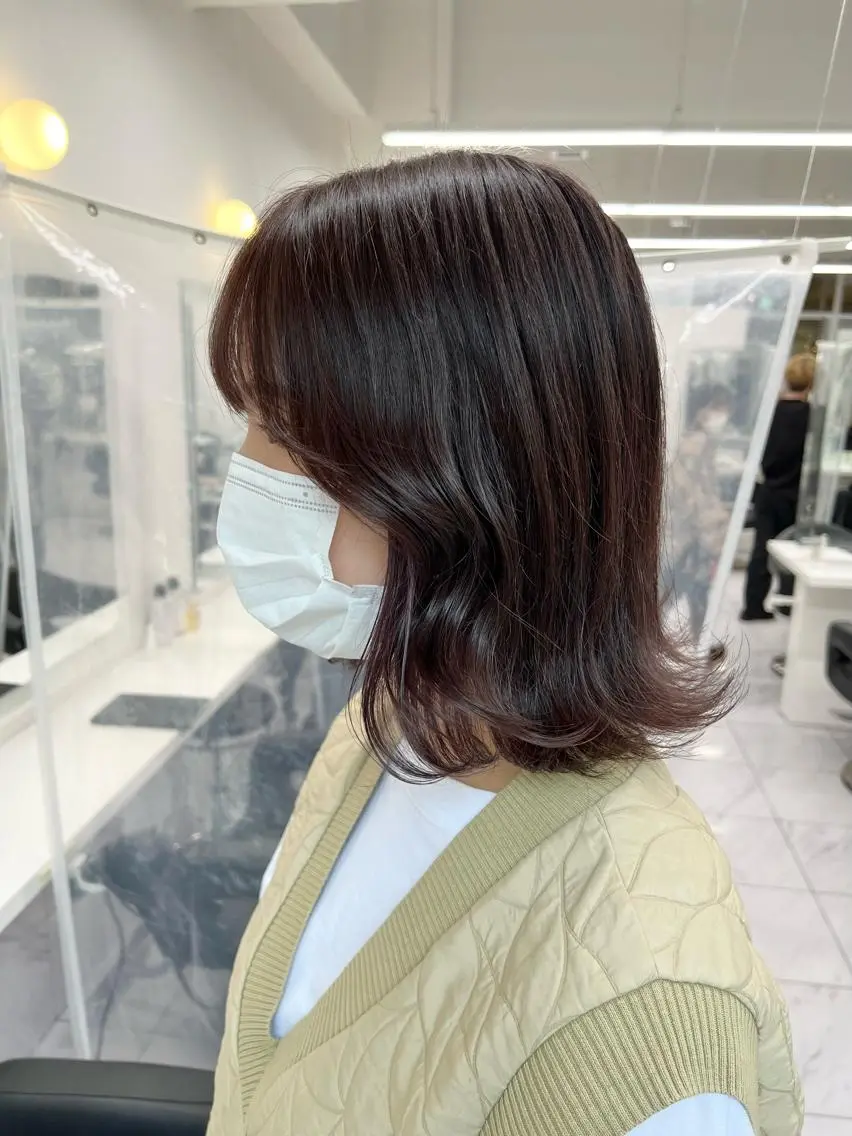 ショート カラー パーマ ヘアアレンジ メンズ キッズ ネイル マツエク・マツパ 上品＆韓国風 🥀海心🥀のヘアスタイル