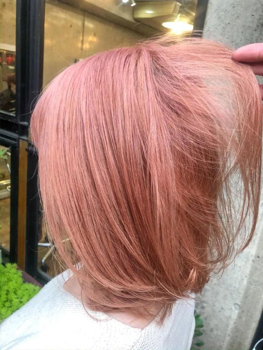 ミディアム カラー ピンクカラー ヘアカラー トリートメント センスをお届けします 大谷将生infpのヘアスタイル