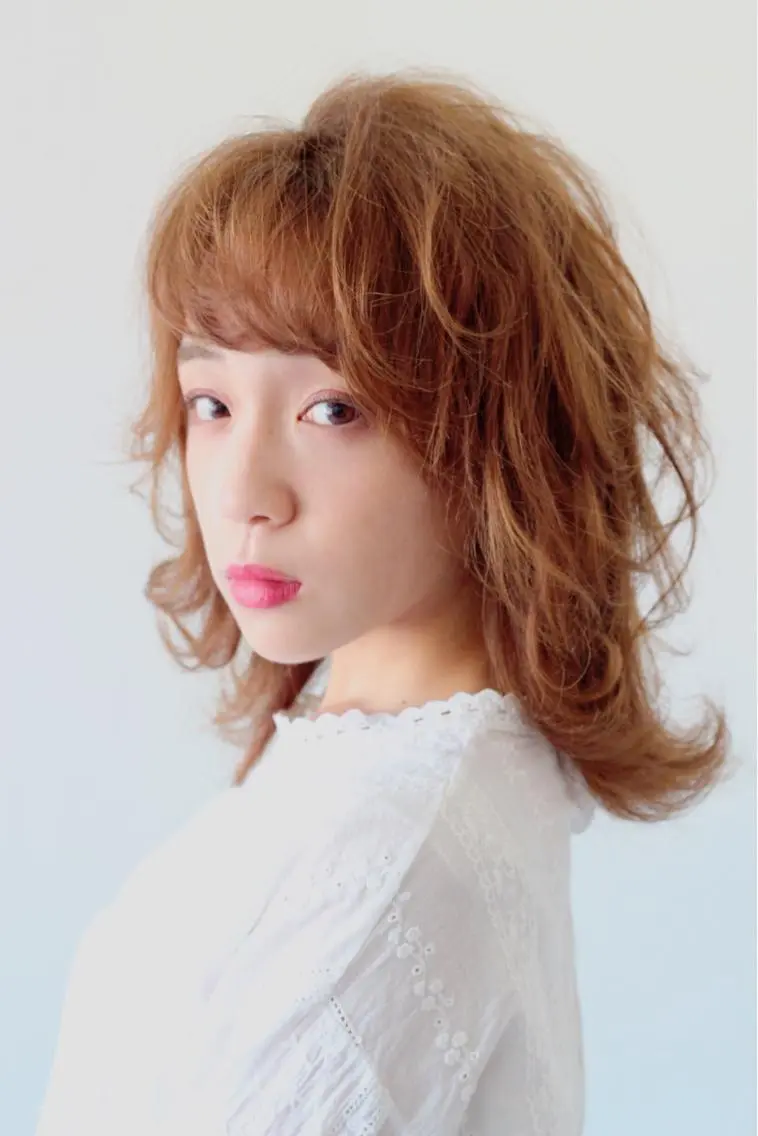 ミディアム ウルフカット 植野/新宿 高田馬場のヘアスタイル
