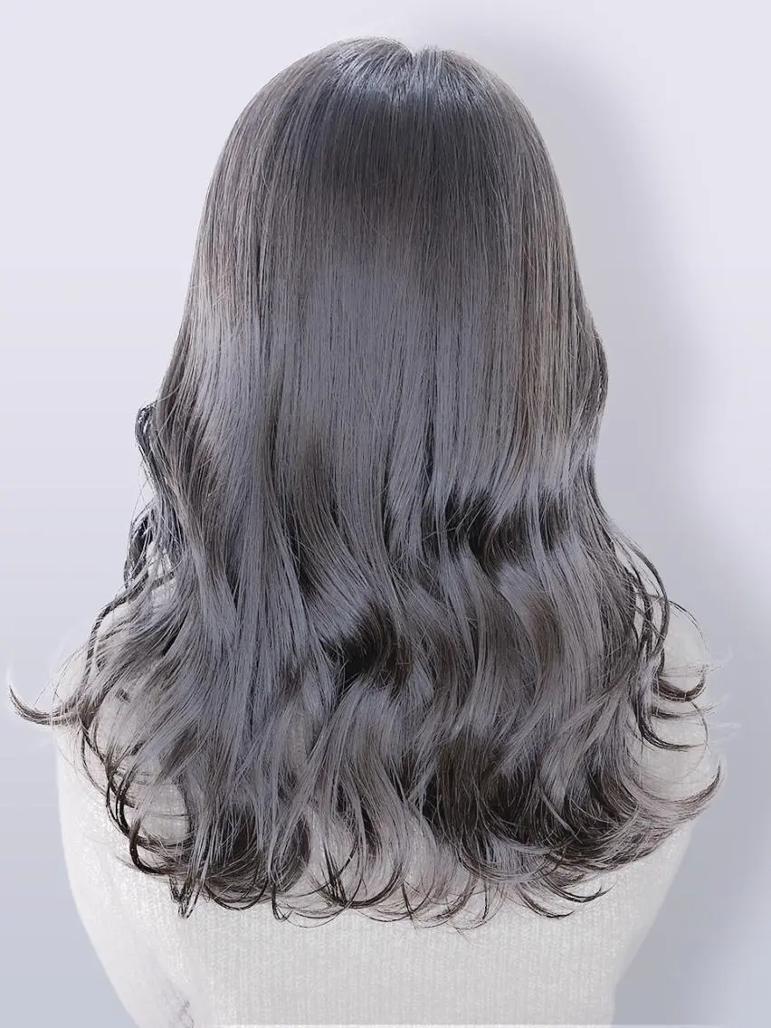 ロング カラー ブリーチ ブリーチなしカラー カット ヘアカラー トリートメント グレージュ×レイヤー 藤生 和宏のヘアスタイル