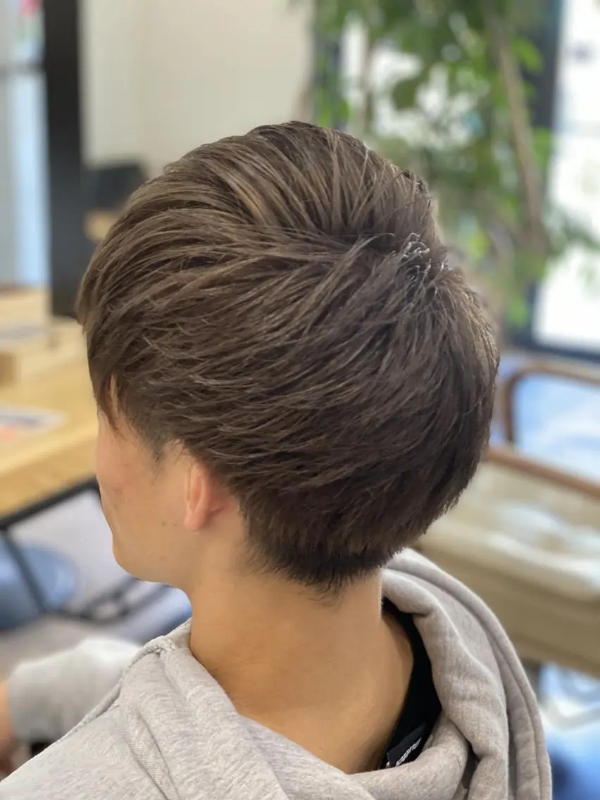 メンズ ショート 似合わせ透明感カラー 宇治　ヤマノのヘアスタイル
