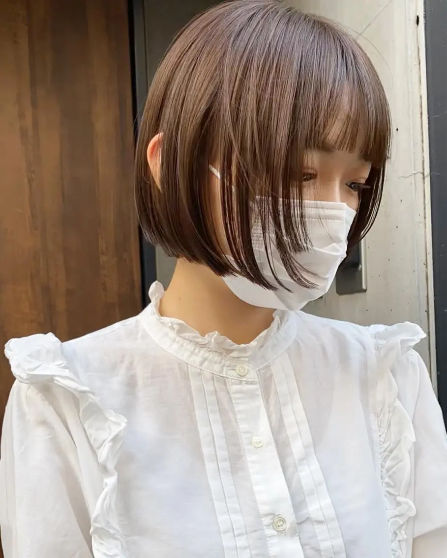 ショート レイヤーカット ୨୧柔らかいカラー nozomi ୨୧のヘアスタイル