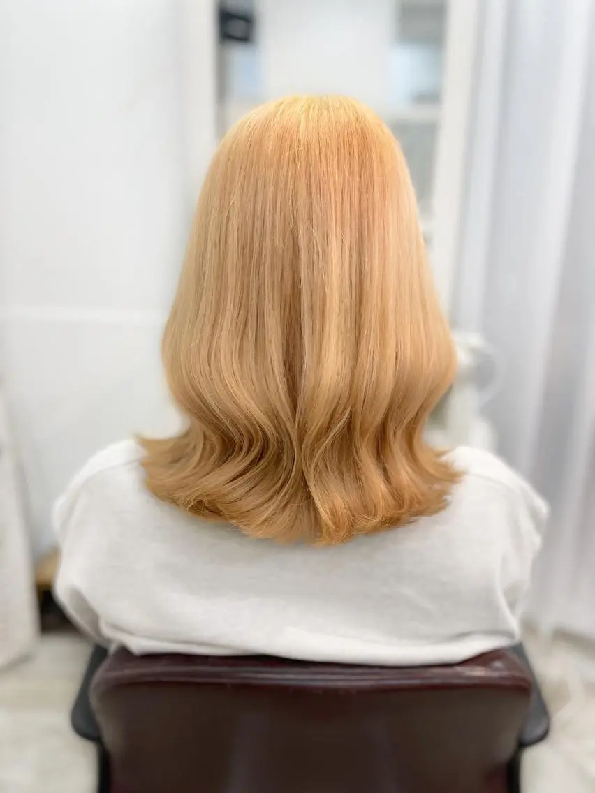 ミディアム カラー ブリーチ ケアブリーチ トリートメント ヘアカラー ヘアセット 韓国ヘア🤍髪質改善 🇰🇷AKANEのヘアスタイル