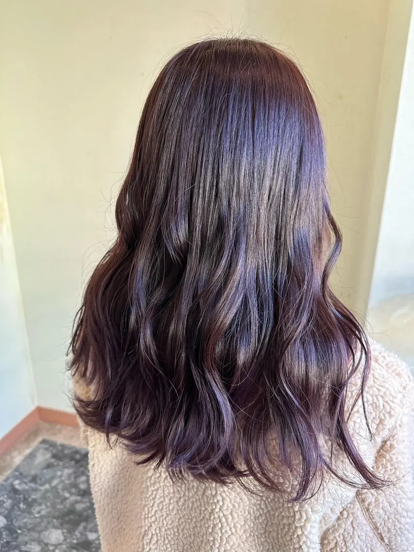 セミロング カラー ラベンダーカラー パープルカラー Naoto ☆ number天王寺店のヘアスタイル