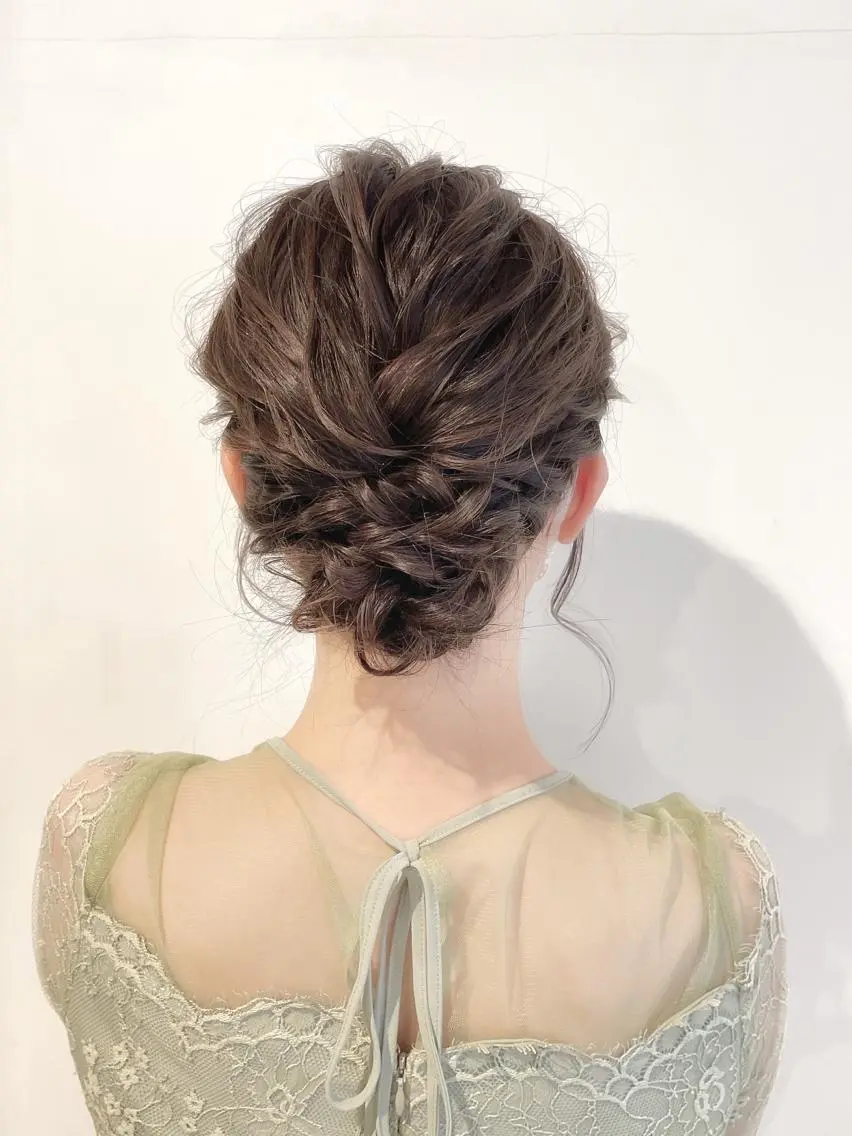 ミディアム ヘアアレンジ ヘアセット ヘアアレンジ にいた かづしげのヘアスタイル