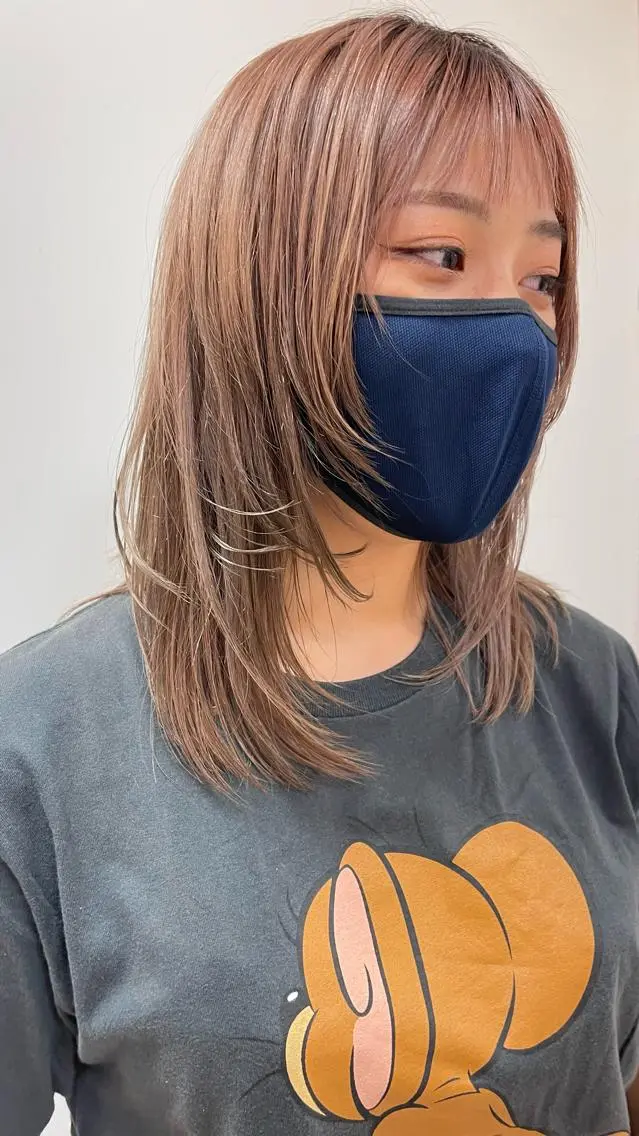 セミロング カラー カット ヘアカラー トリートメント ヘッドスパ ヘアセット モデル様募集中 /REIRIのヘアスタイル