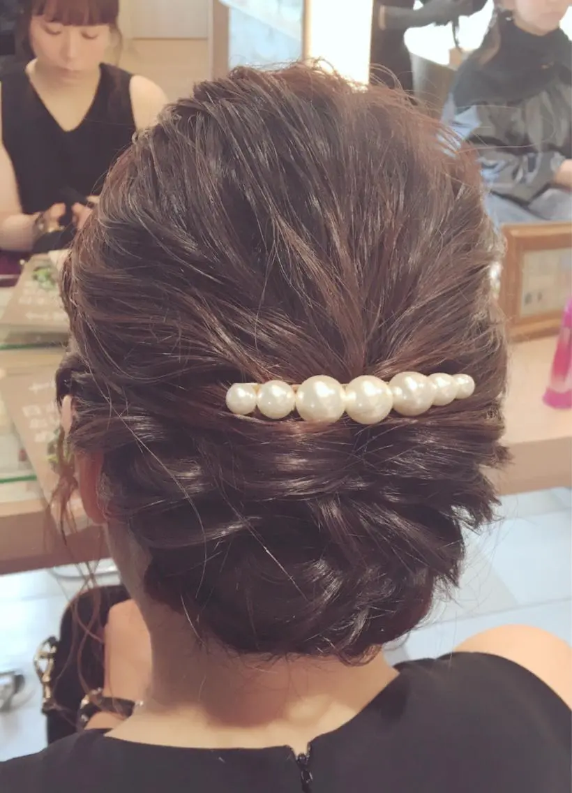 セミロング ヘアアレンジ ヘアセット ぱつっとボブ/ 小野あかねのヘアスタイル