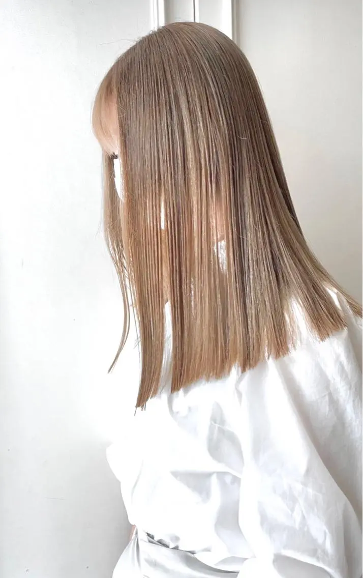 セミロング カラー パーマ ヘアアレンジ メンズ キッズ ネイル マツエク・マツパ アイブロウ メンズブリーチ メンズ韓国風 ベージュカラー 黒髪 ブリーチ カット ヘアカラー トリートメント ヘアセット 韓国ヘア🫧 KAZUTOのヘアスタイル