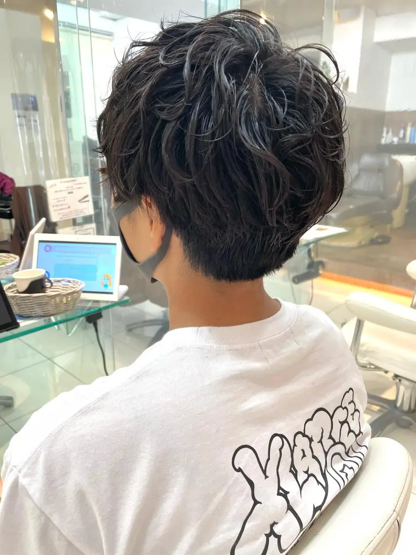 ショート パーマ アレンジ&ショート 💙YUKINOのヘアスタイル