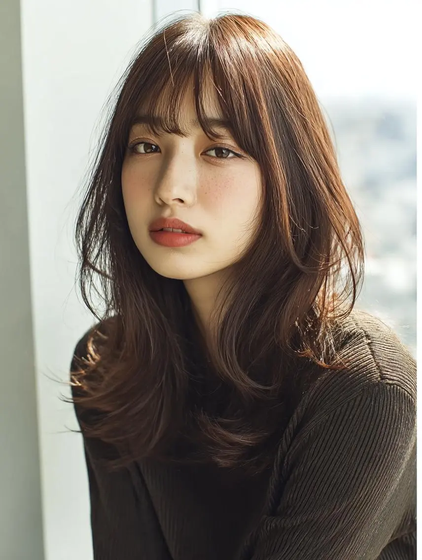 セミロング ハッシュカット 髪質改善 レイヤーカット 縮毛矯正 トリートメント カット ヘアカラー トリートメント 生艶髪&レイヤー🔔 渋谷お薦めNo.1✨のヘアスタイル