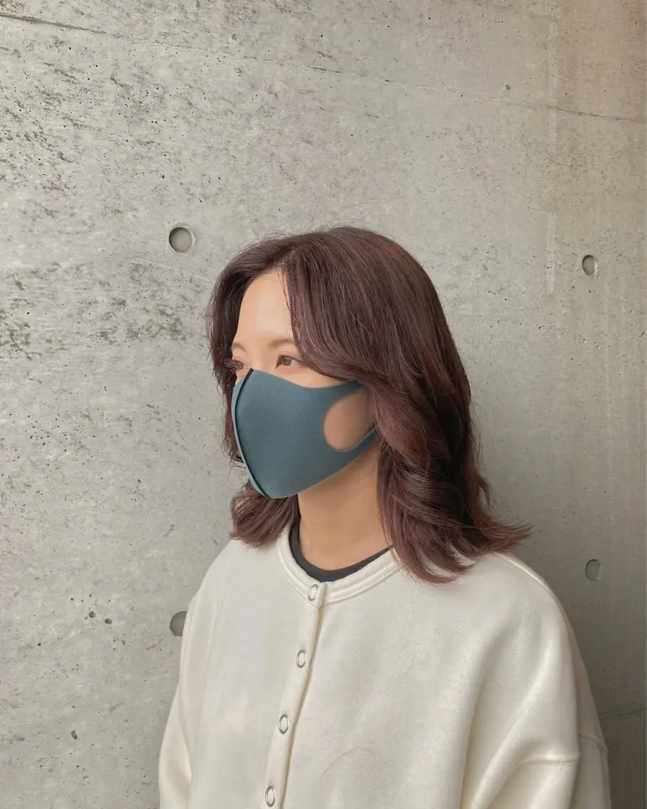 ミディアム カット ヘアカラー トリートメント はまべ です☆のヘアスタイル