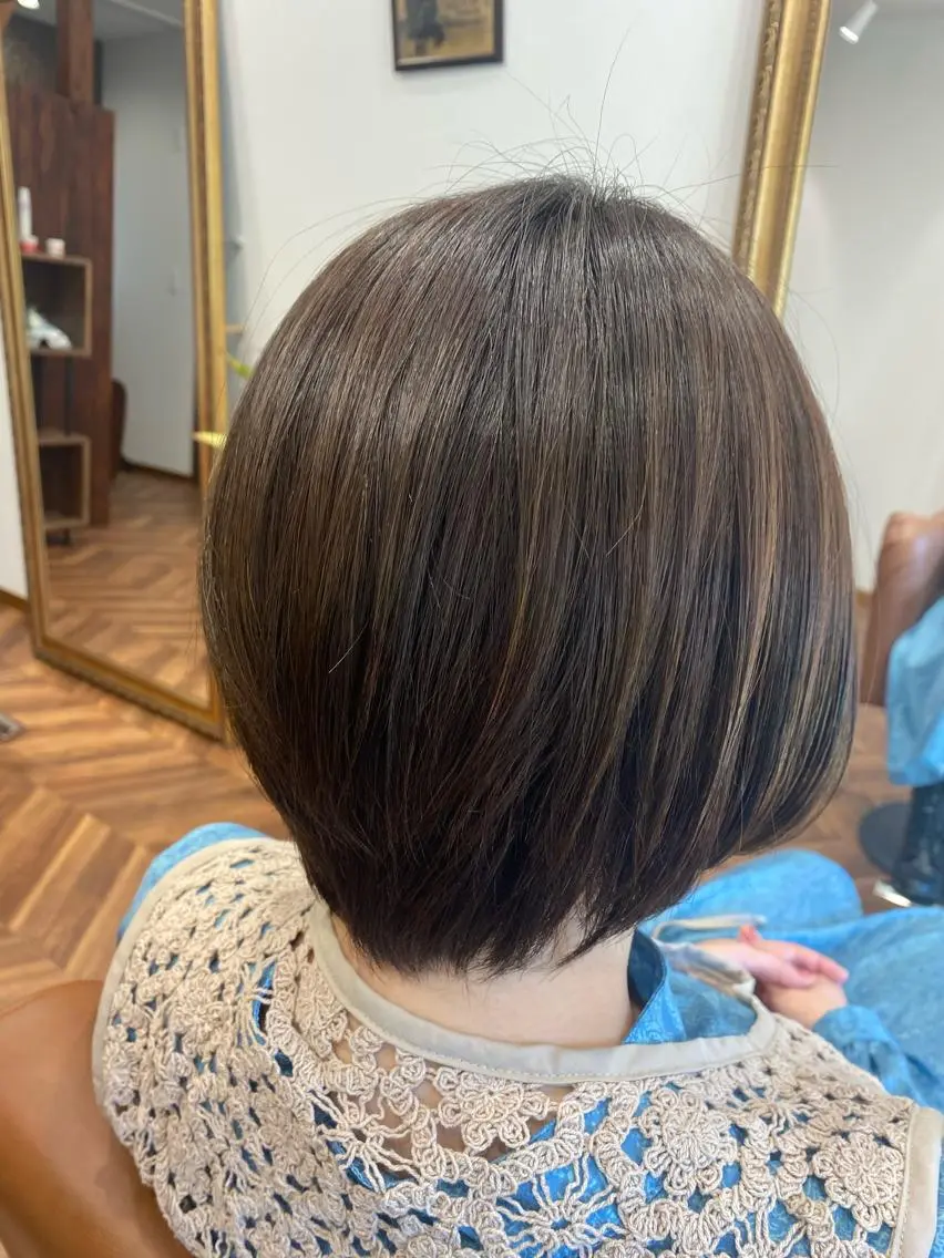 ショート カラー 【似合わせカット 】🦋岩崎 美保🐾のヘアスタイル