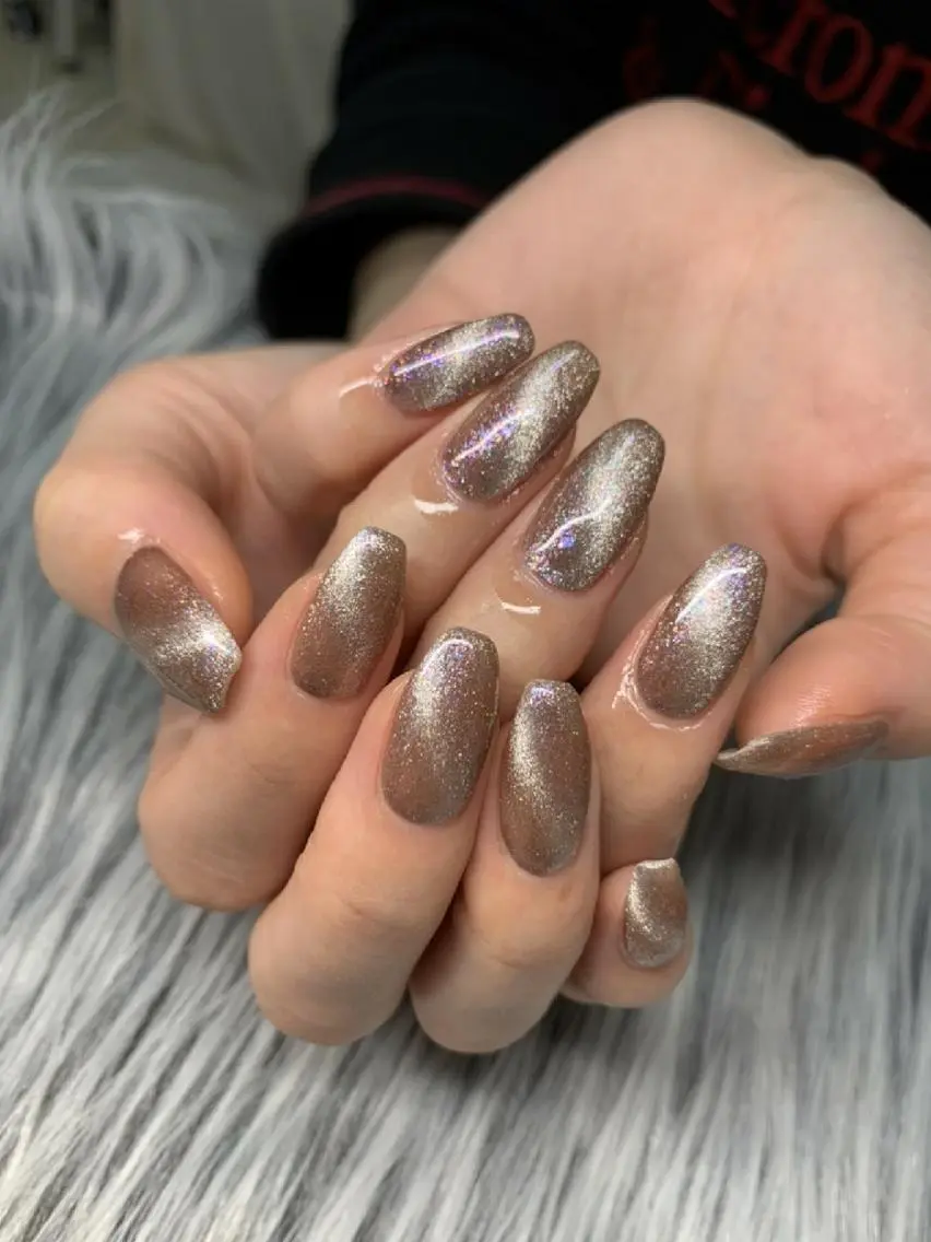 ネイル マグネットネイル パープル Nail salon Coco【溝の口駅】のネイルデザイン