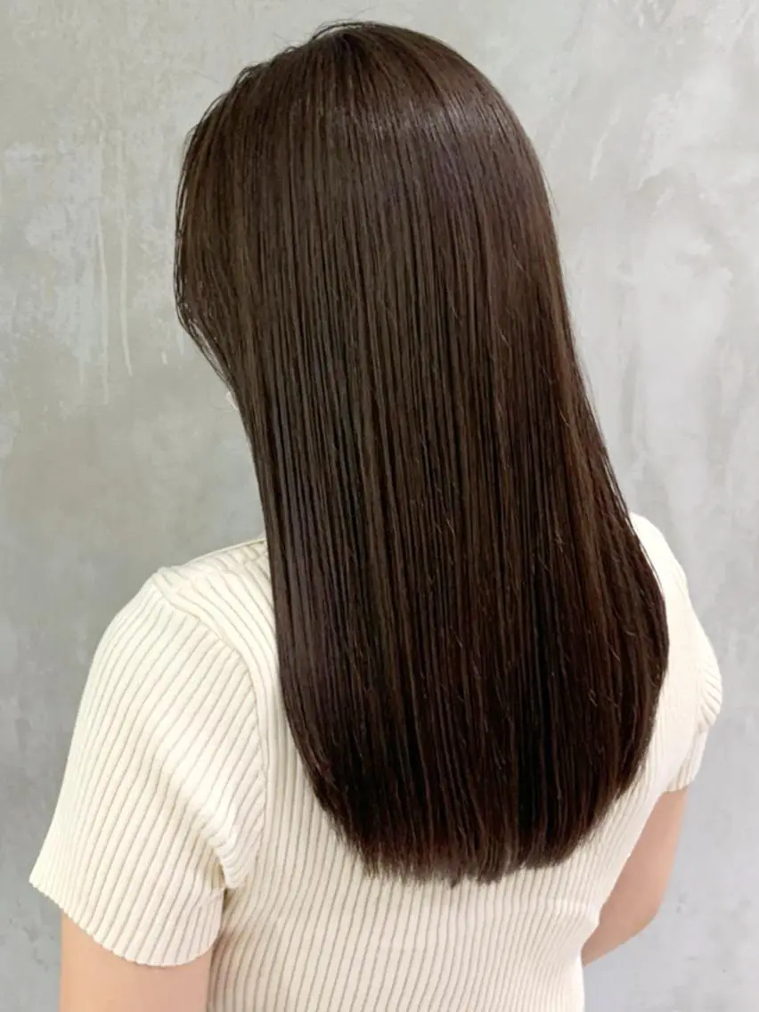 セミロング カラー ベージュカラー ITbyALBUM 八王子店のヘアスタイル