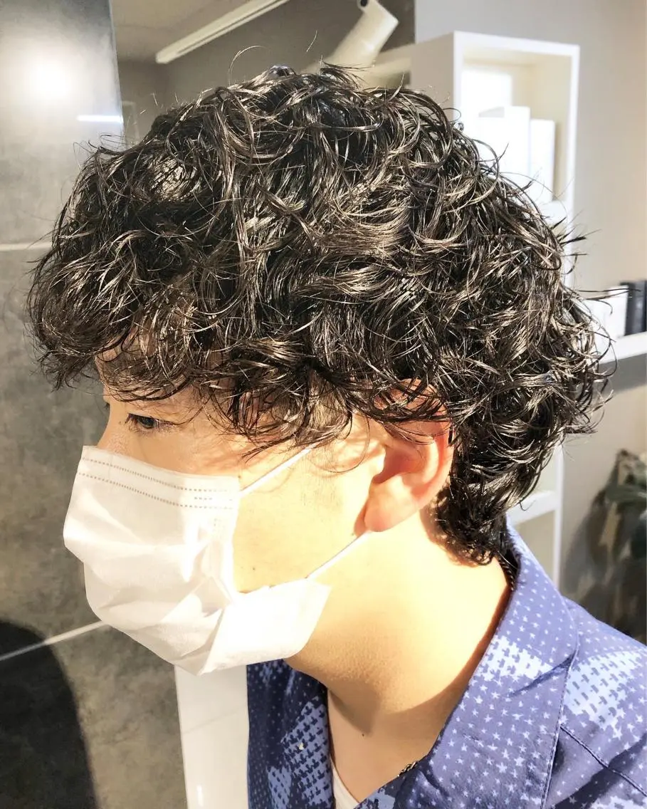 パーマ ヘアアレンジ メンズ カット パーマ トリートメント ヘアセット メンズ特化✂️栗原 侑也のヘアスタイル