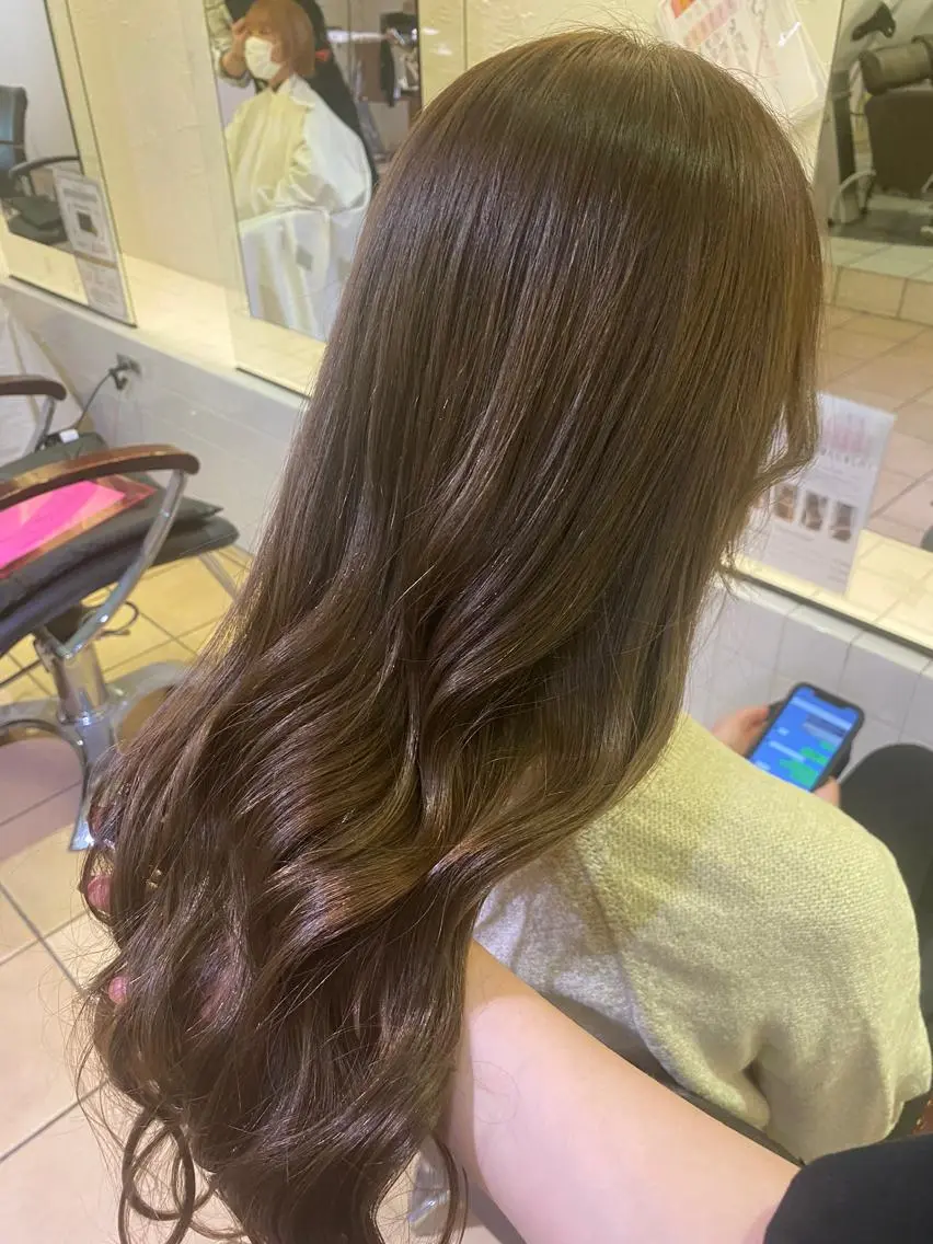 ロング カット ヘアカラー 西岡 あつみ/ 堀江美容室のヘアスタイル