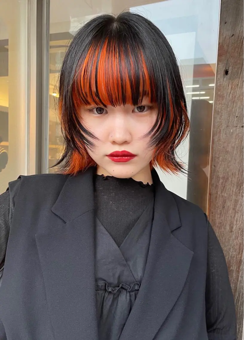 ミディアム カラー ブリーチ インナーカラー risa 。のヘアスタイル