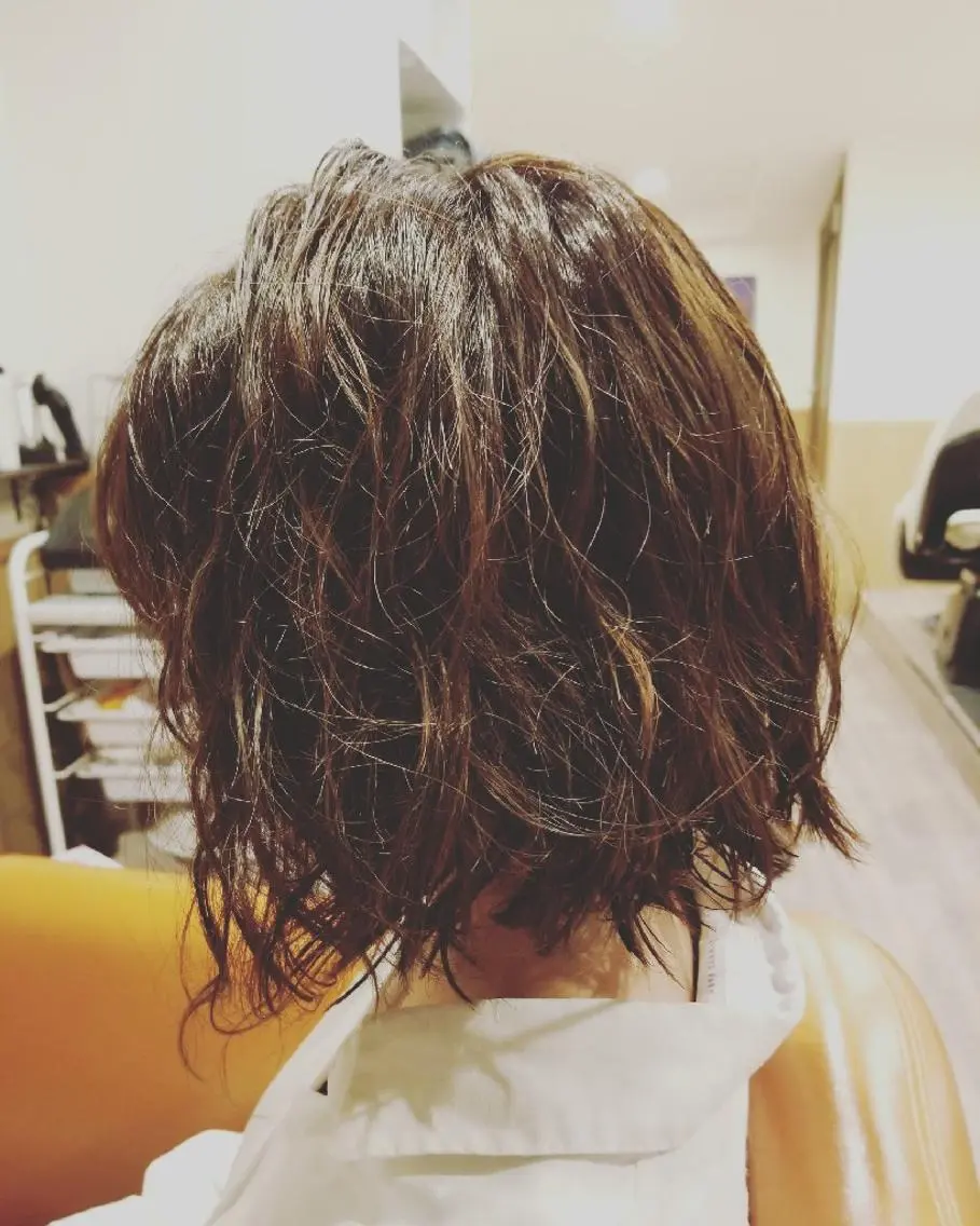 ショート パーマ カラー アディクシーカラー 外国人風カラー トリートメント spa hair ark 富井直美のヘアスタイル