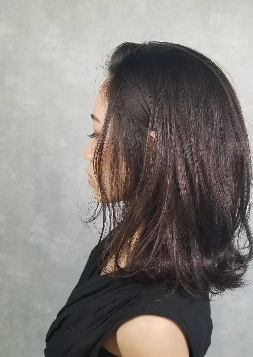 ミディアム カット ヘアカラー 石井 静のヘアスタイル
