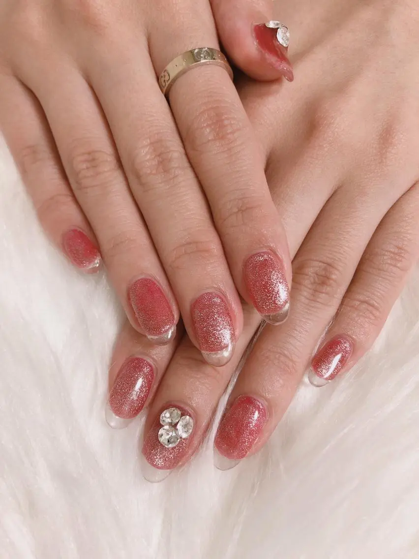 ネイル クリアネイル フレンチネイル マグネットネイル kiki nail &brow二子玉川のネイルデザイン