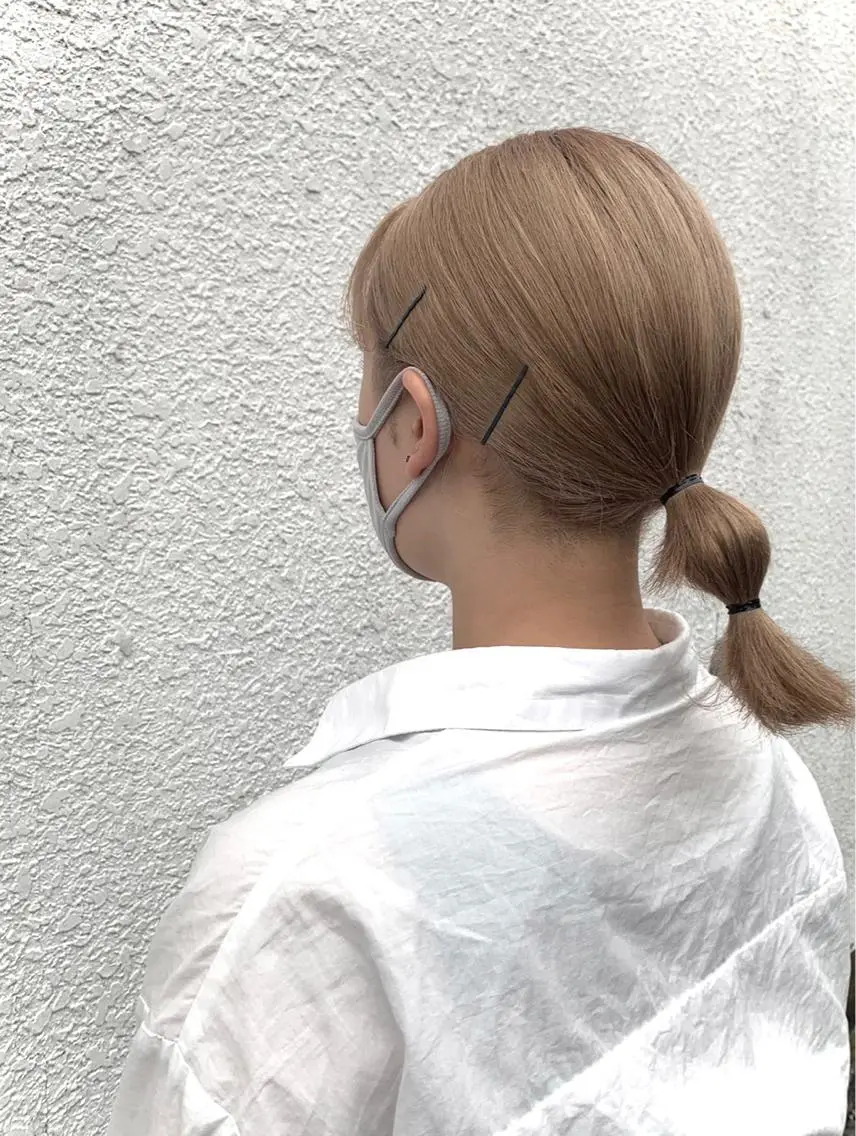 ミディアム カラー ベージュカラー ブリーチ ピンクカラー ピンクベージュ Reverieアリオ /矢部世成のヘアスタイル