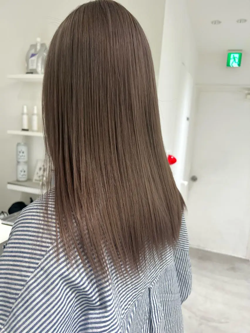 カラー バレイヤージュ ベージュカラー ブリーチ ケアブリーチ ダブルカラー okumura makiのヘアスタイル