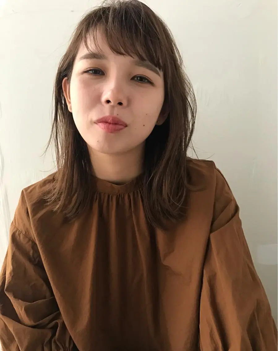 ミディアム カラー ブラウンカラー トリートメント 貫洞 大介のヘアスタイル