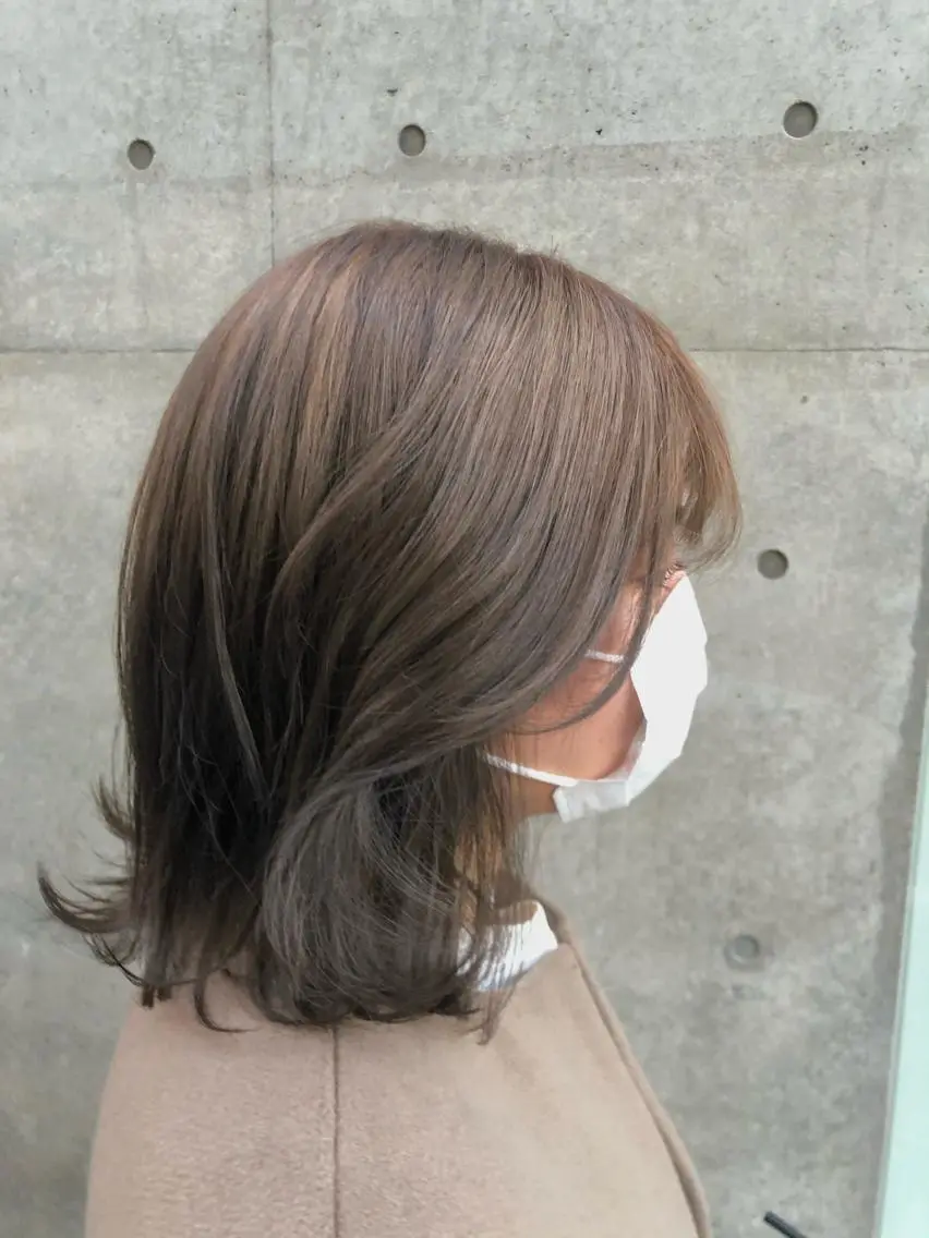 ミディアム やまさきえりこ ニュアンスパーマのヘアスタイル