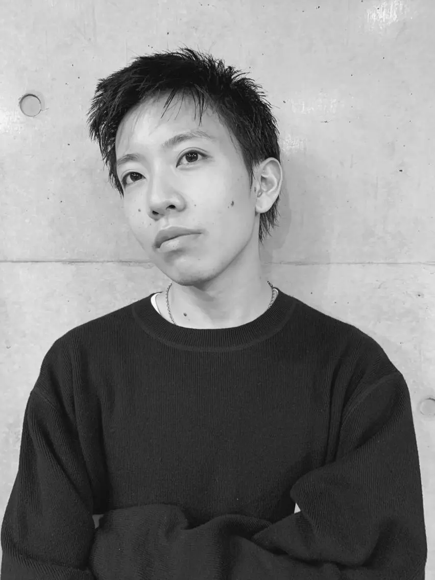 メンズ ボブパーマコテ巻き風 パーマNo1深江秀平のヘアスタイル