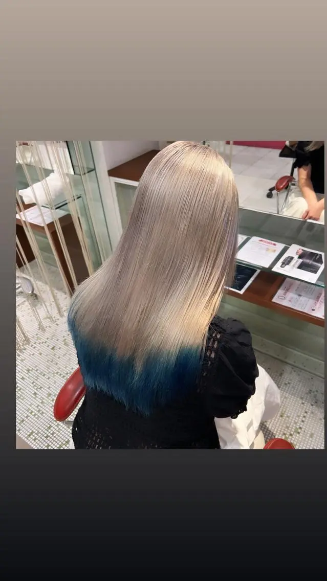セミロング カラー ブリーチ ハイトーンカラー ✨【人生変えるカラー 美容師】✨吉祥寺駅のヘアスタイル