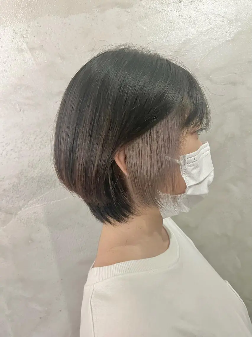 ショート カラー グレージュ ヘアカラー 透明感カラー/ ブリーチ無し/RYOのヘアスタイル