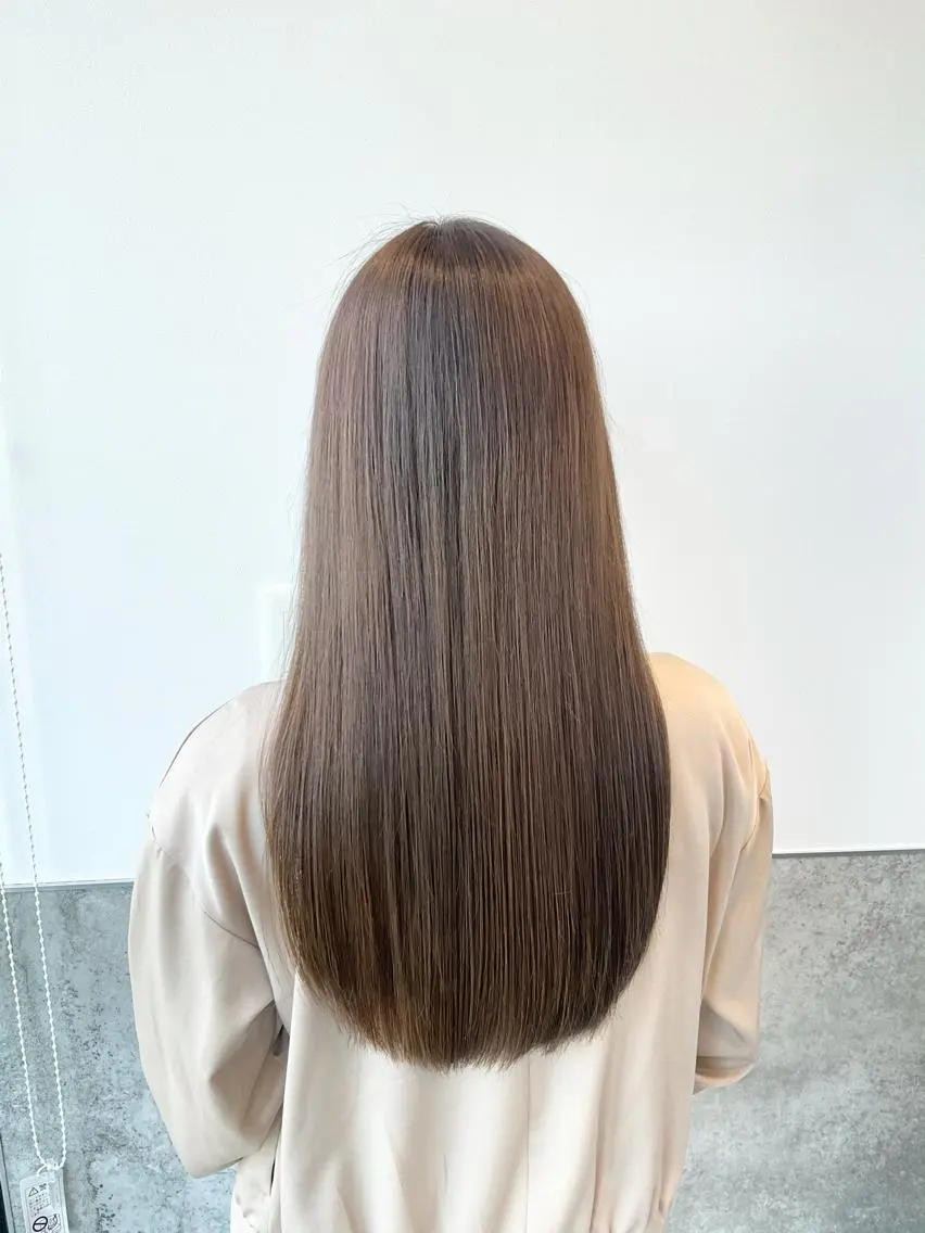 ロング カラー ブリーチ ブリーチなしカラー 縮毛矯正 トリートメント ヘッドスパ yoshi ☆のヘアスタイル