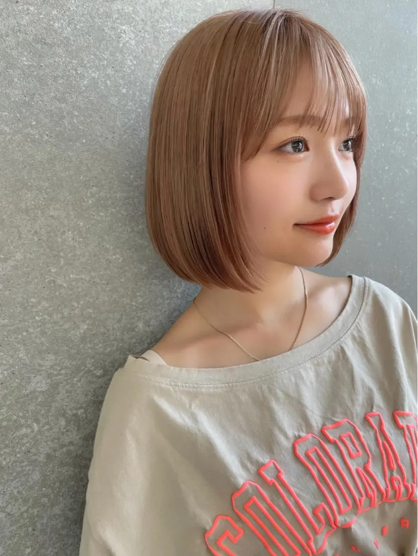 ショート カラー ボブ 宮嶋 蓮のヘアスタイル