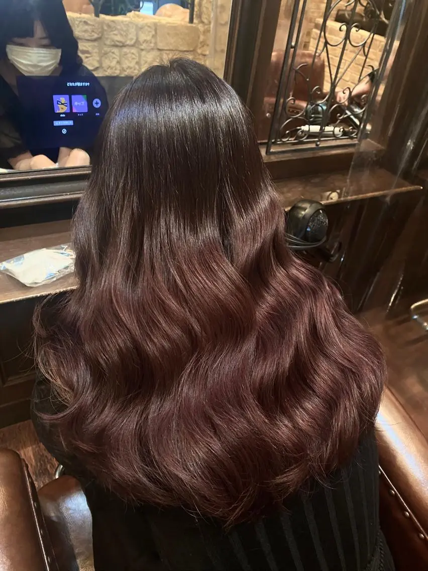 ロング カラー ラベンダーカラー ピンクカラー ピンクラベンダー ブリーチカラー⸜♡⸝ クルミ🐍のヘアスタイル