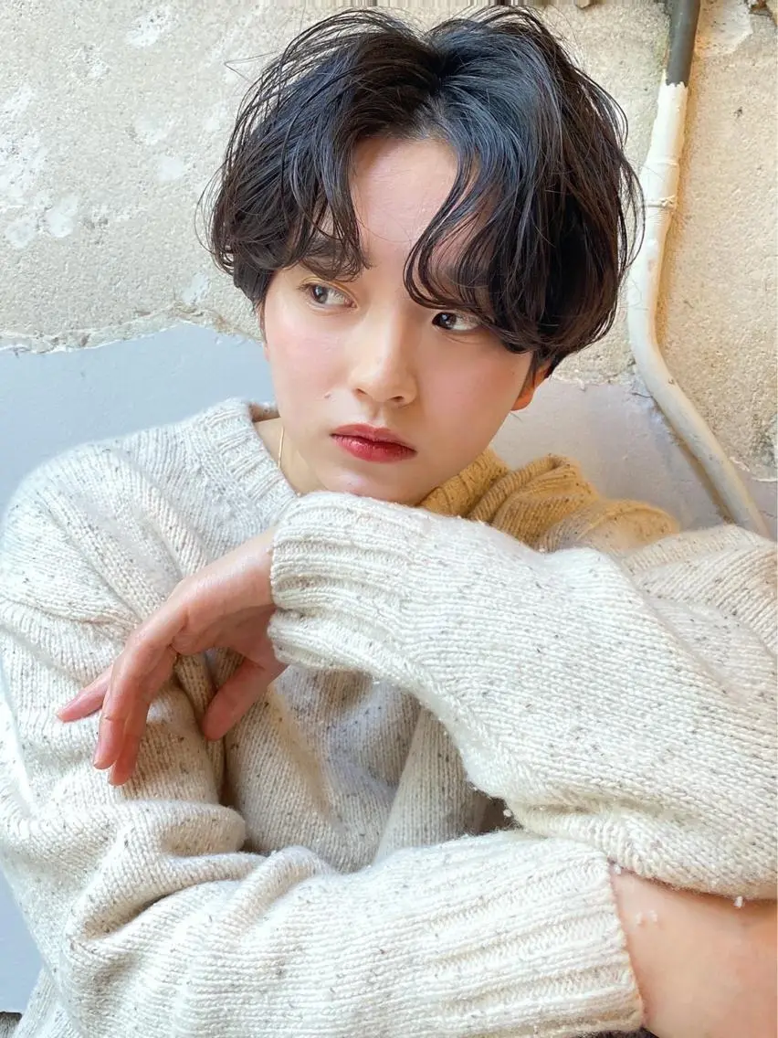 ショート ヘアカラー トリートメント ✨色持ちの良い艶 カラー✨蟹江真世のヘアスタイル