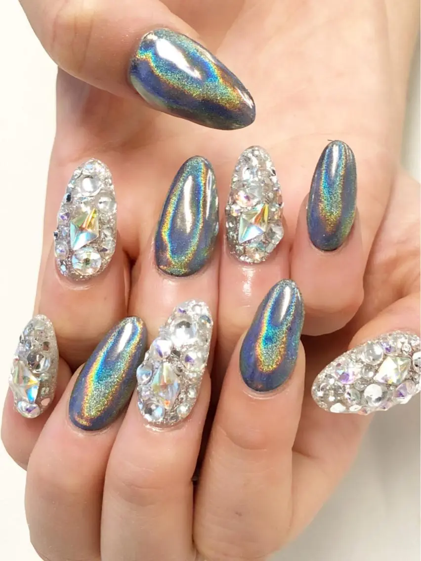 カラー ネイル アートネイル ミラーネイル スカルプネイル KIREIE NAILSのネイルデザイン