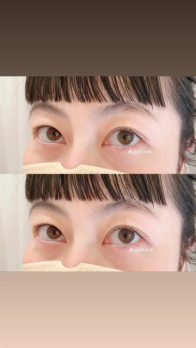 セミロング カラー パーマ ヘアアレンジ メンズ キッズ ネイル マツエク・マツパ アイブロウ マツパ 𝑹 eyelashのマツエク・マツパデザイン