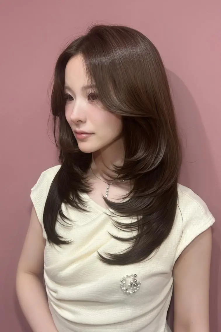 ミディアム カラー ベージュカラー ブリーチ ブルーカラー ブルージュ 透明感カラー カット ヘアカラー トリートメント 表参道/ワンホンヘア SAAYA🖤のヘアスタイル
