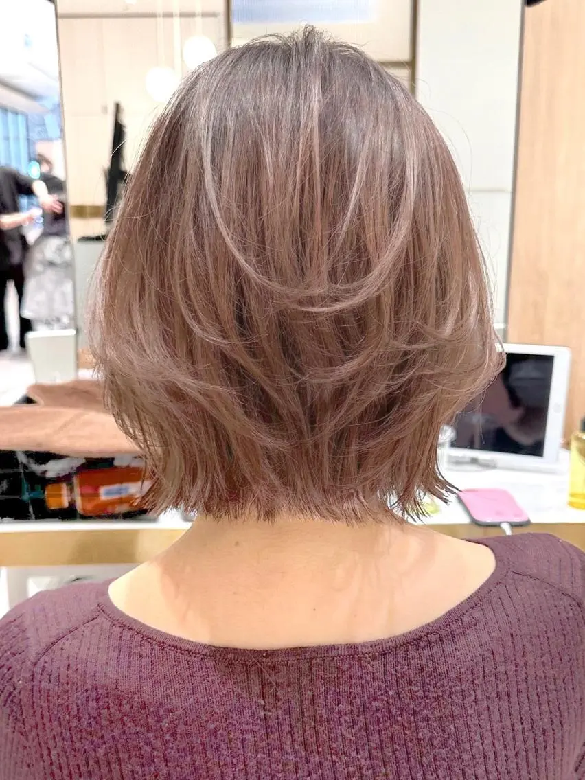 ミディアム カラー パーマ ヘアアレンジ レイヤーカット/ボブ /縮毛矯正✨大輝のヘアスタイル