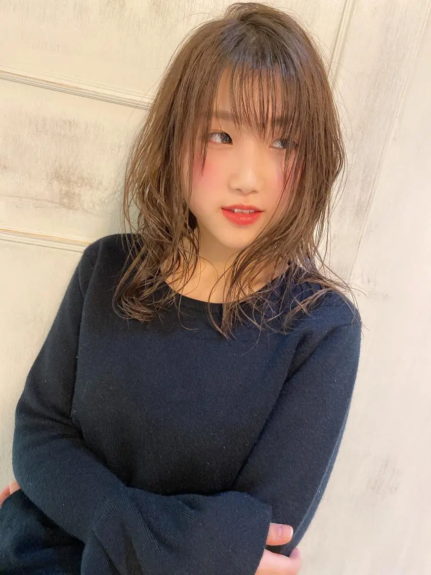 セミロング カラー 森山 拓哉のヘアスタイル