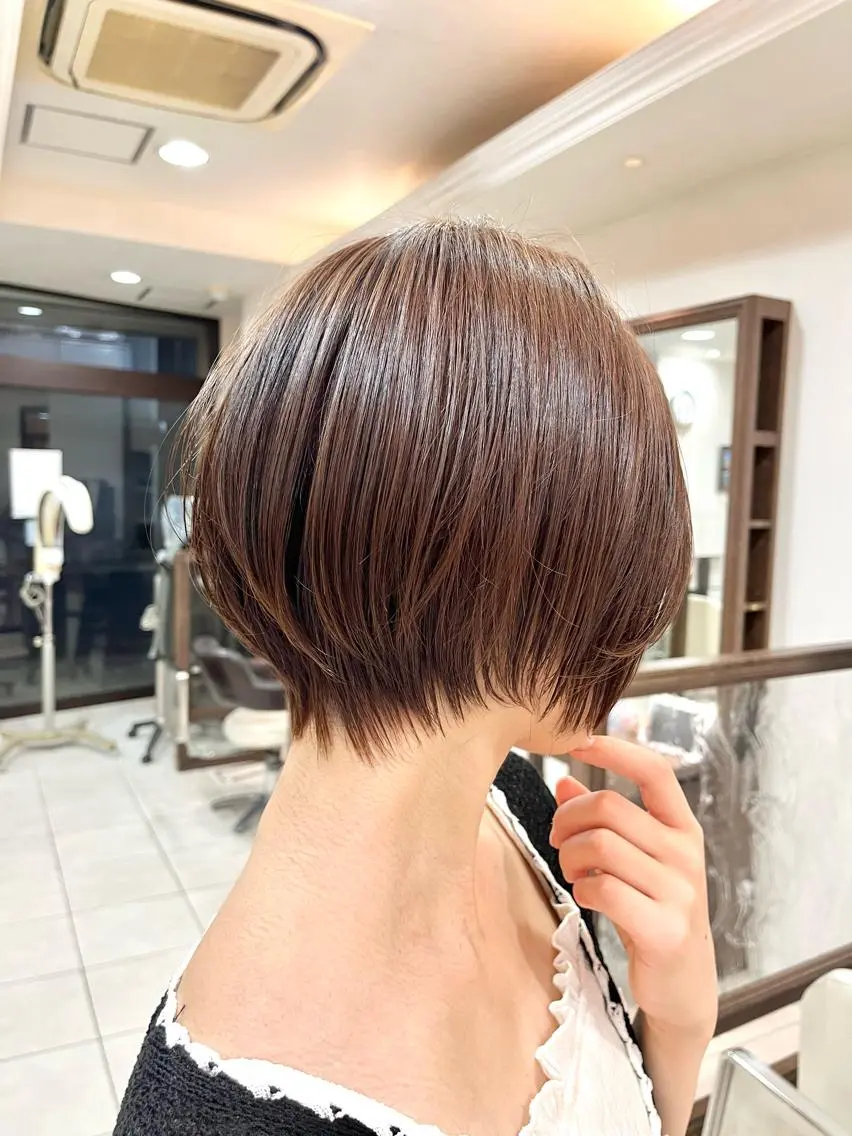ショート ショートボブ ハンサムショート ボブ くびれヘア ハイライト カット ヘアカラー トリートメント 《大人気髪質改善》 プログレス国分寺店のヘアスタイル