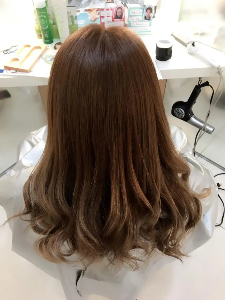 ロング カラー アッシュ ダブルカラー 広がり、まとまらない お悩み改善/ 中田のヘアスタイル