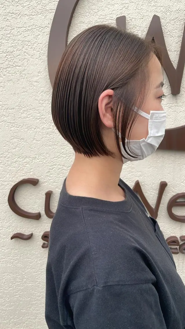 ショート カラー ショートボブ ボブ ショートヘア 川元 汐音のヘアスタイル
