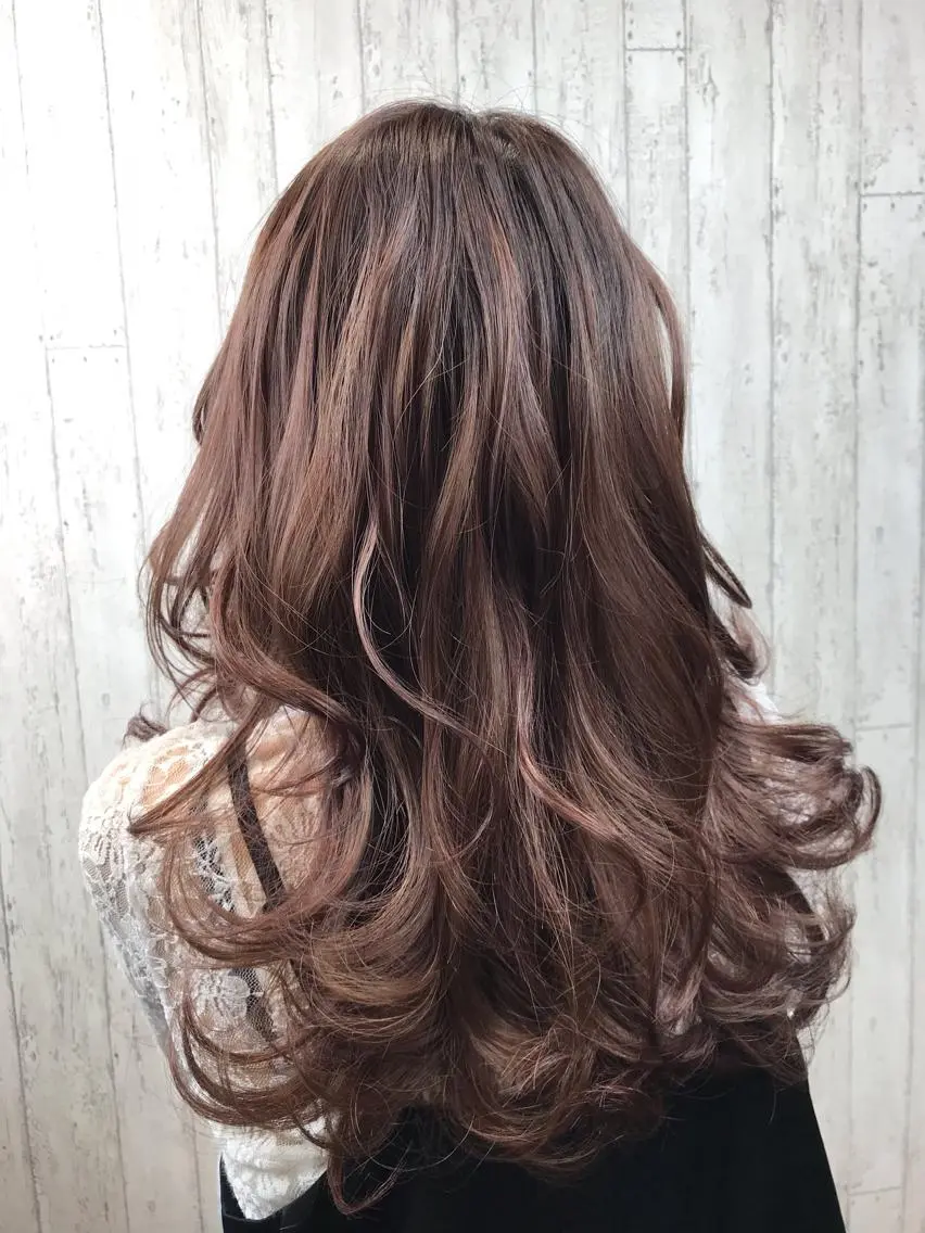 セミロング カット ヘアカラー トリートメント 田中 あかねのヘアスタイル